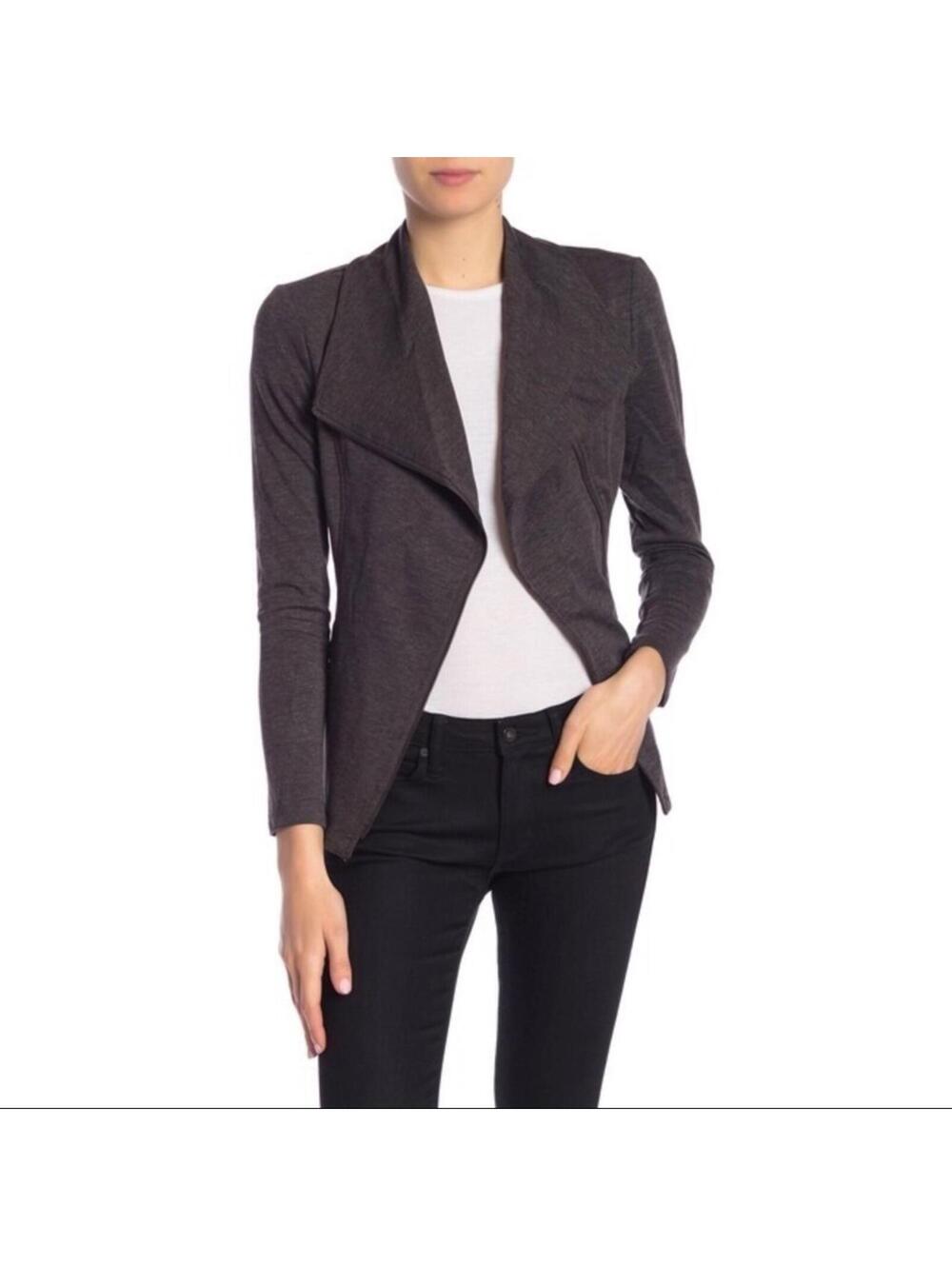SWEET RAIN - Drape Collar Zip Up Jacket Small